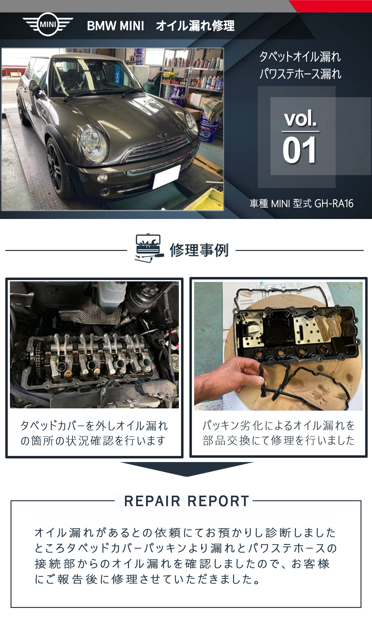 BMW MINI（ミニ）外車修理事例 vol.01